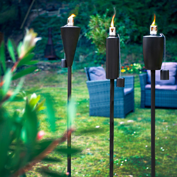 Harbour Housewares Metal Barrel Garden Fire Torches 146cm Wayfair